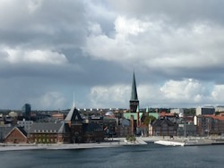 Aarhus waterfront and cathedral